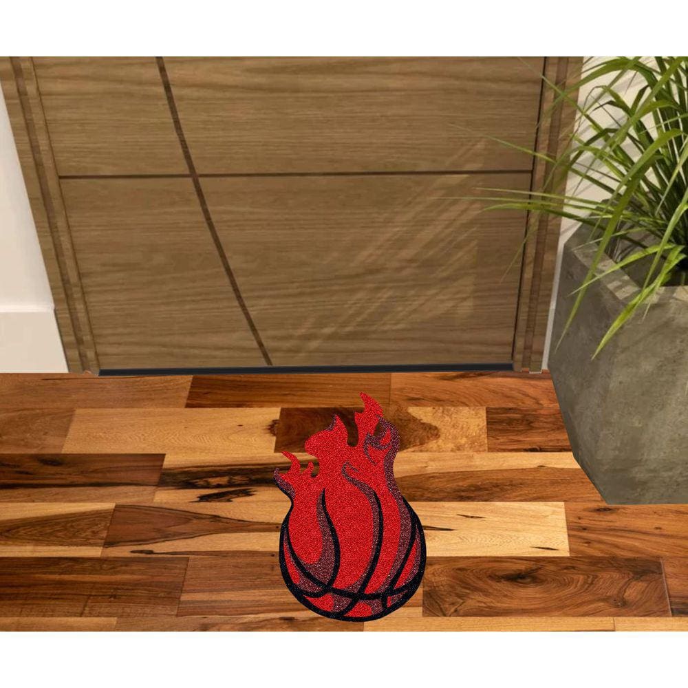 Tapete Bola De Basket Pegando Fogo, Muito Resistênte E Decorativo.