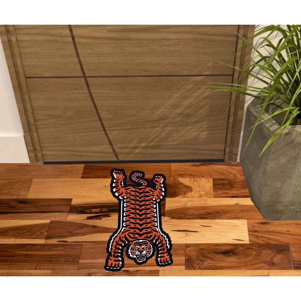 Tapete Para Decoração Tigre Laranja No Formato.