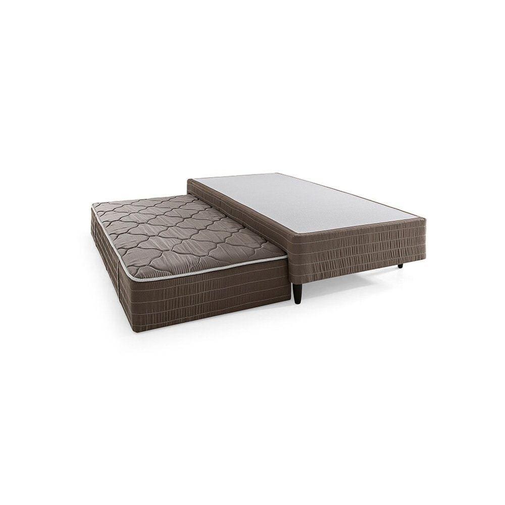 Base com Colchão Auxiliar Solteiro 88cm Geneva Marrom