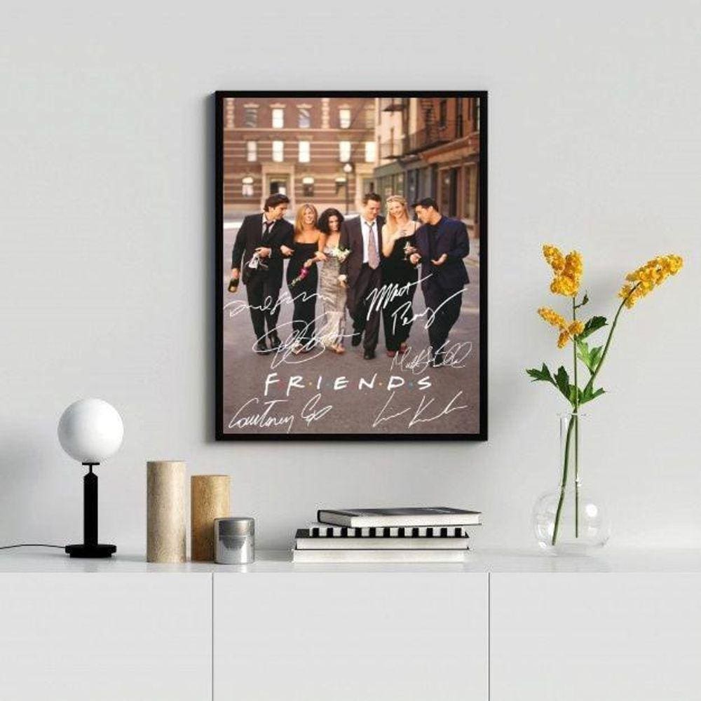 Quadro Decorativo Friends Atores 45x34cm - com Vidro