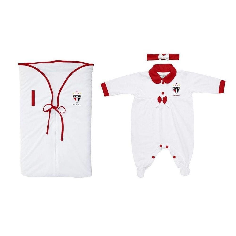 Kit Maternidade São Paulo Menina Branco - Torcida Baby