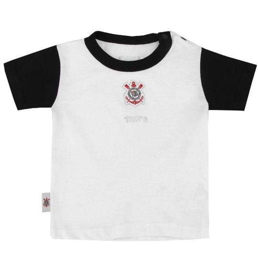 Camiseta Corinthians Bebê Bicolor Oficial