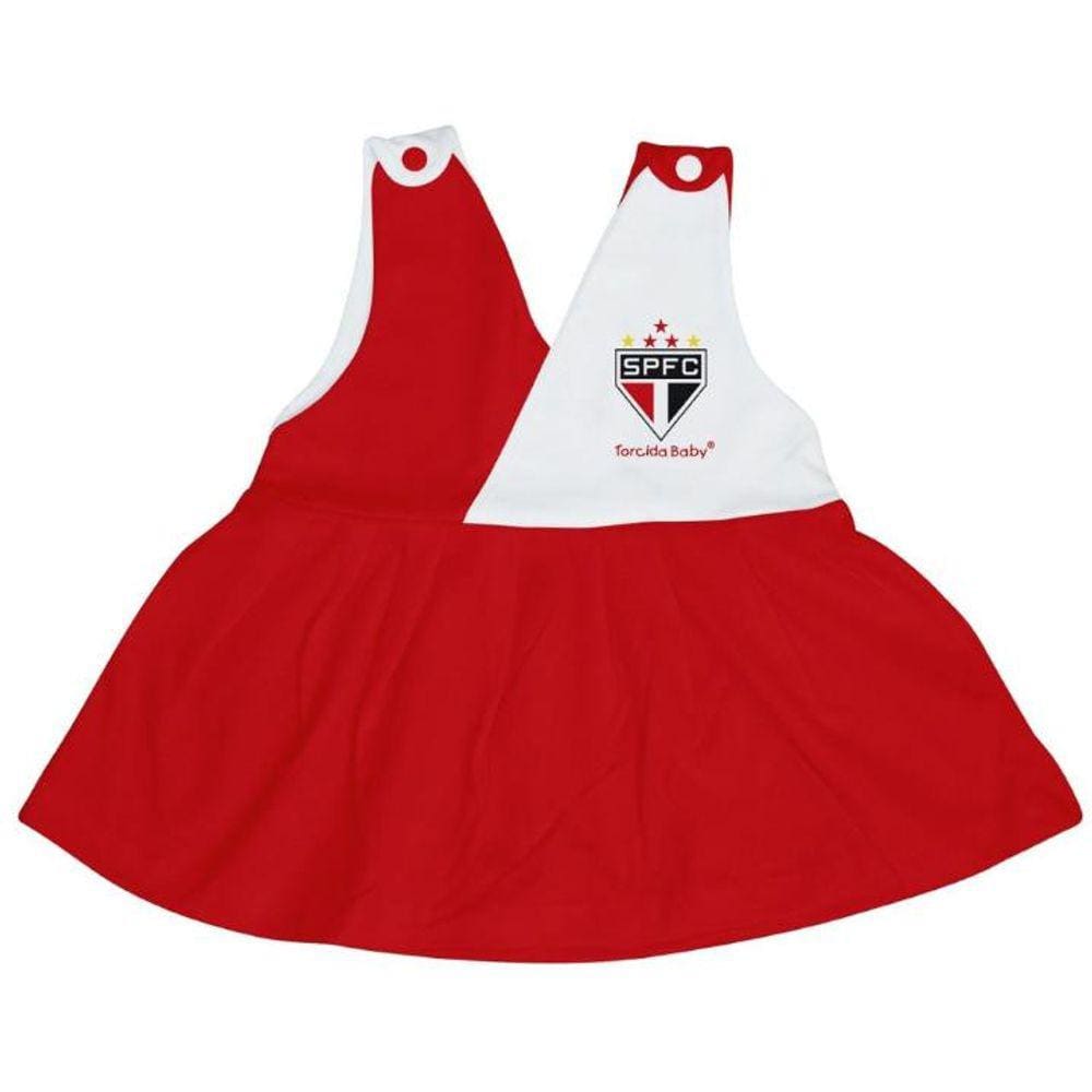 Vestido Bebê São Paulo Decote V - Torcida Baby