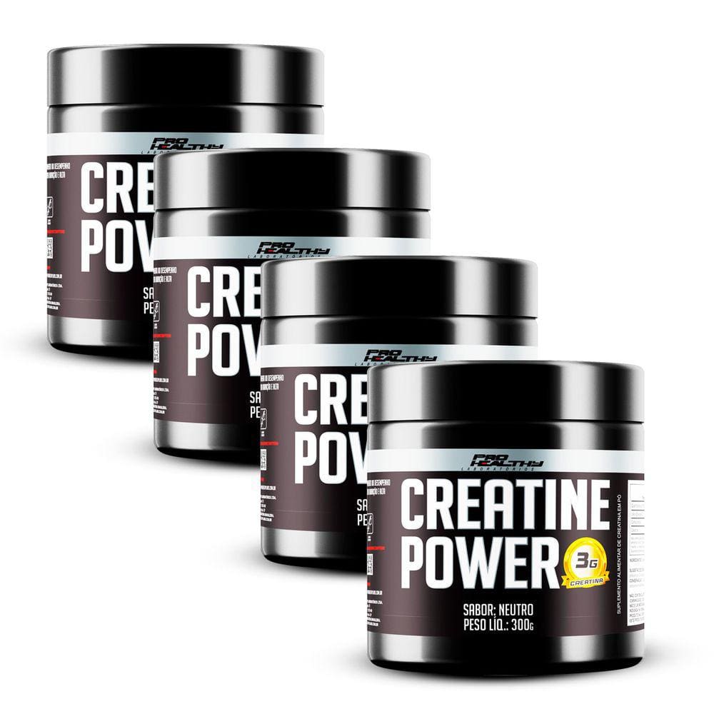 Creatina 300g Power - 4x Potes de 300g - Pro Healthy