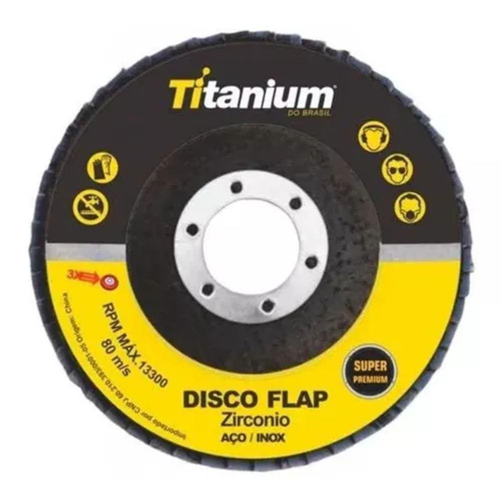 Disco Flap Power Curco Zirconio 4.1/2 Gr 060 Titanium - 05793