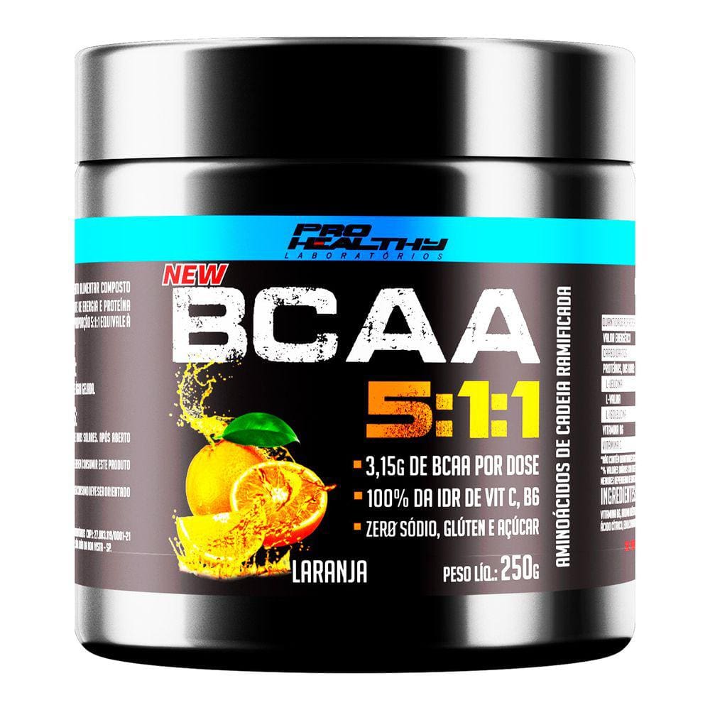 Bcaa 5:1:1 em pó - pote 250g - Pro Healthy