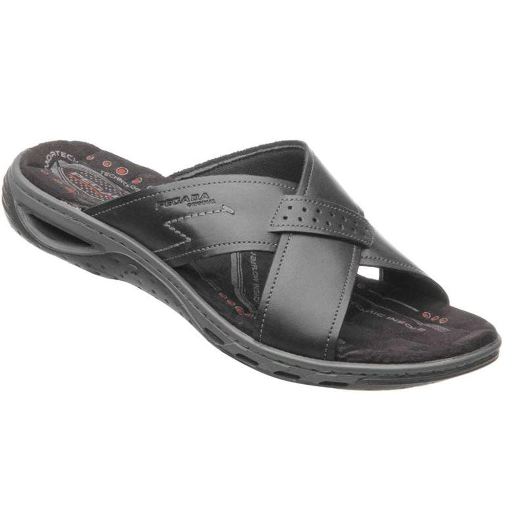 Chinelo Masculino Pegada em Couro Sandália Conforto Estilo