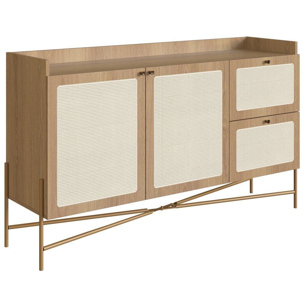 Aparador Balcao Buffet 139 Cm Pes Metal 28969 Oslo Hanover Artesano