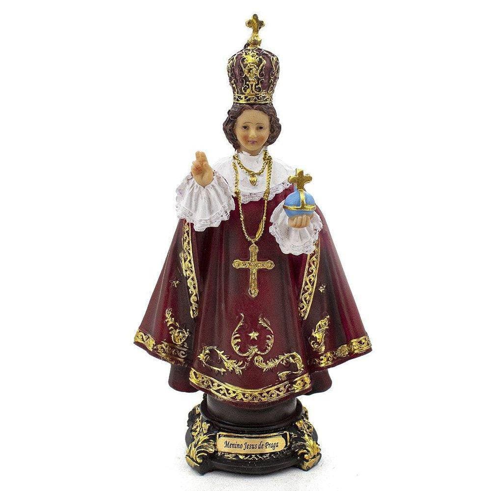 Imagem Menino Jesus de Praga Importada Resina 16 cm