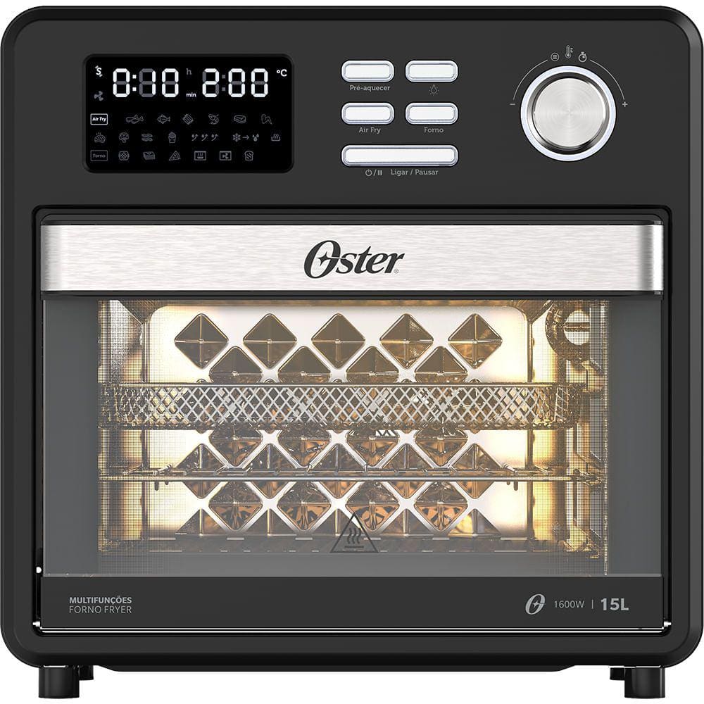 Forno e Fryer 15L Oster Multifunções Compact 10 em 1