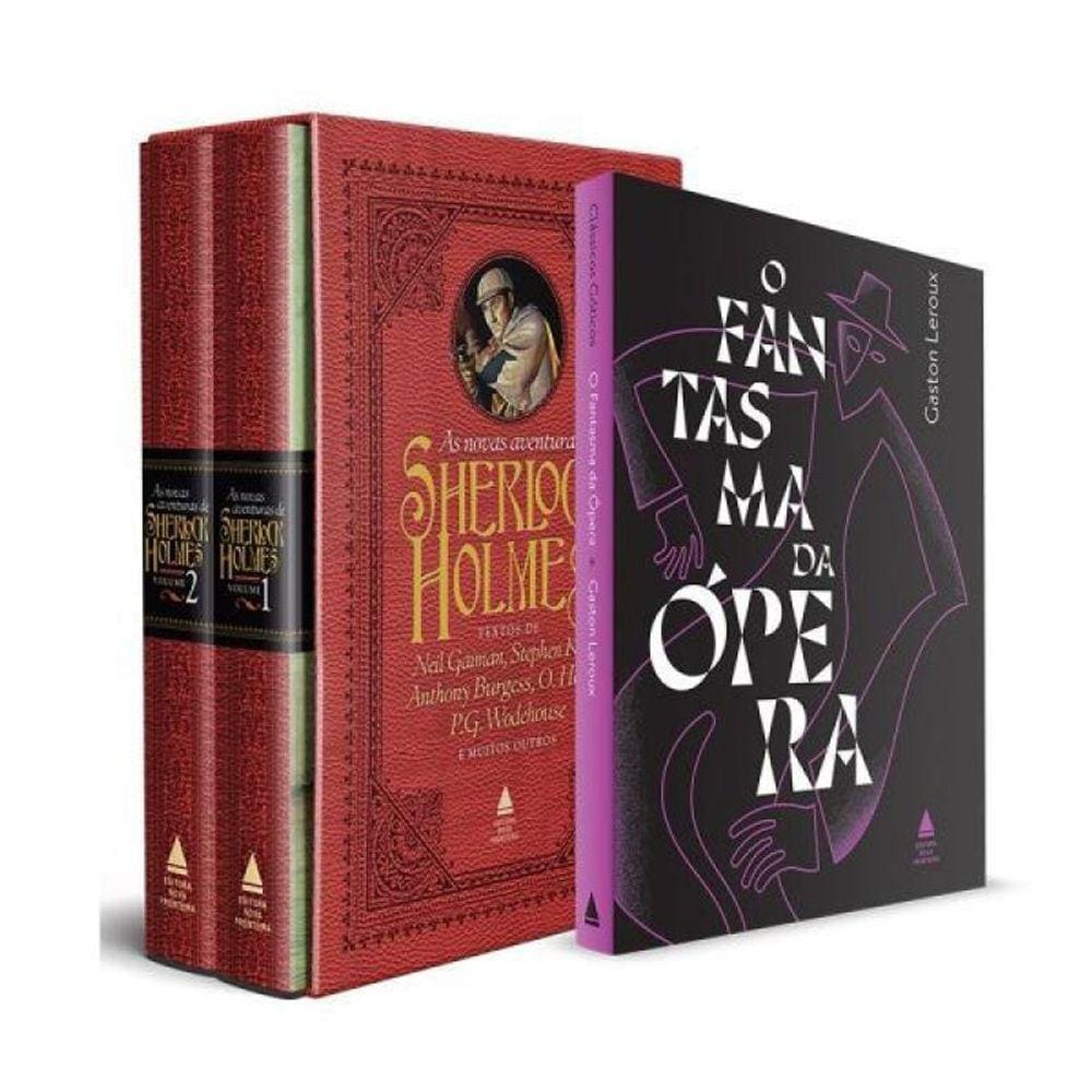 Kit Box Novas Aventuras De Sherlock + O Fantasma Da Ópera