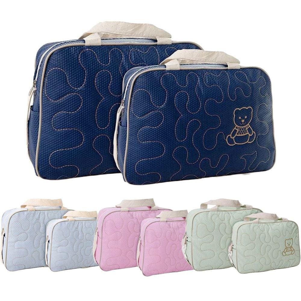 Kit Bolsa Maternidade Bebê Ursinho Menina Menino Mave