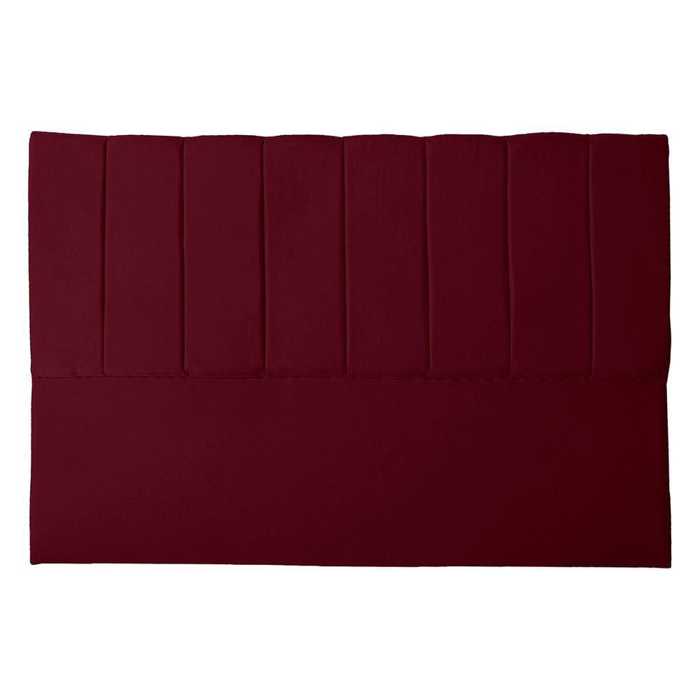 Cabeceira Casal Estofada para Cama Box Dália Suede bordo