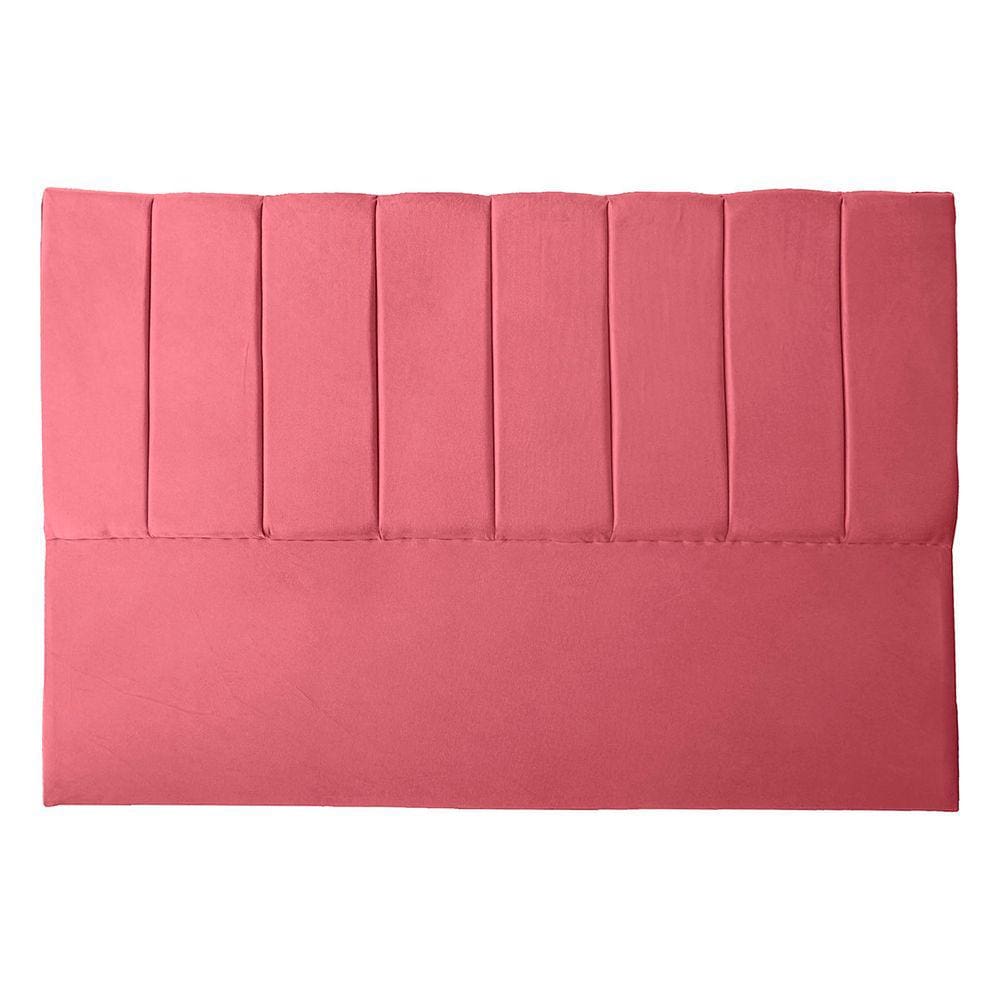 Cabeceira Casal Estofada para Cama Box Dália Suede rosa