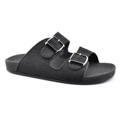 Tamanco Birken Sandalia Glitter Glam Preto Extra
