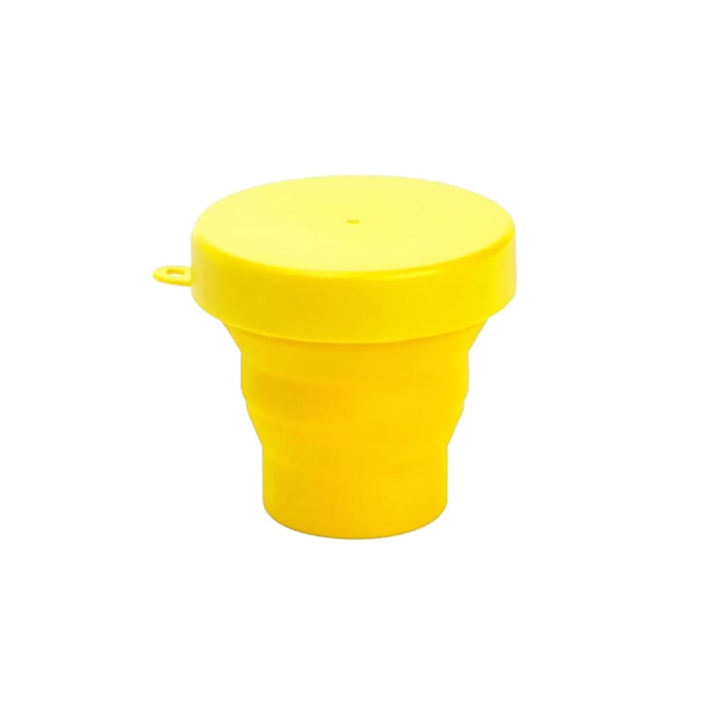 Copo Retrátil De Silicone C/ Tampa 150 Ml Dobrável Sanfonado