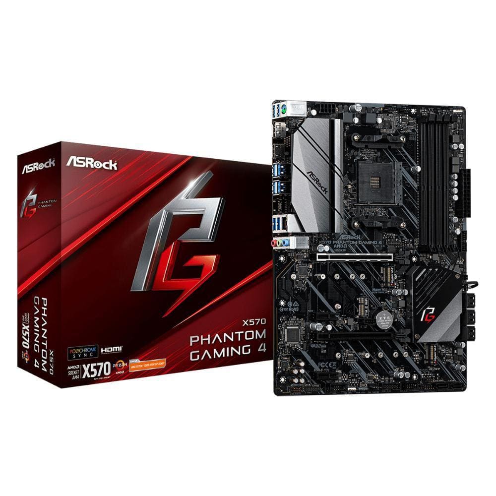 Asrock X570 Pg4 - (Am4 - Ddr4 4666Mhz O.C), Chipset Amd X570, Slot M.2, Usb 3.2 - Atx