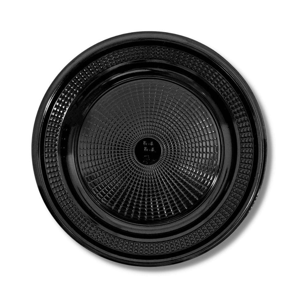 Prato  Descartavel (18 Cm.) Preto  C/ 10