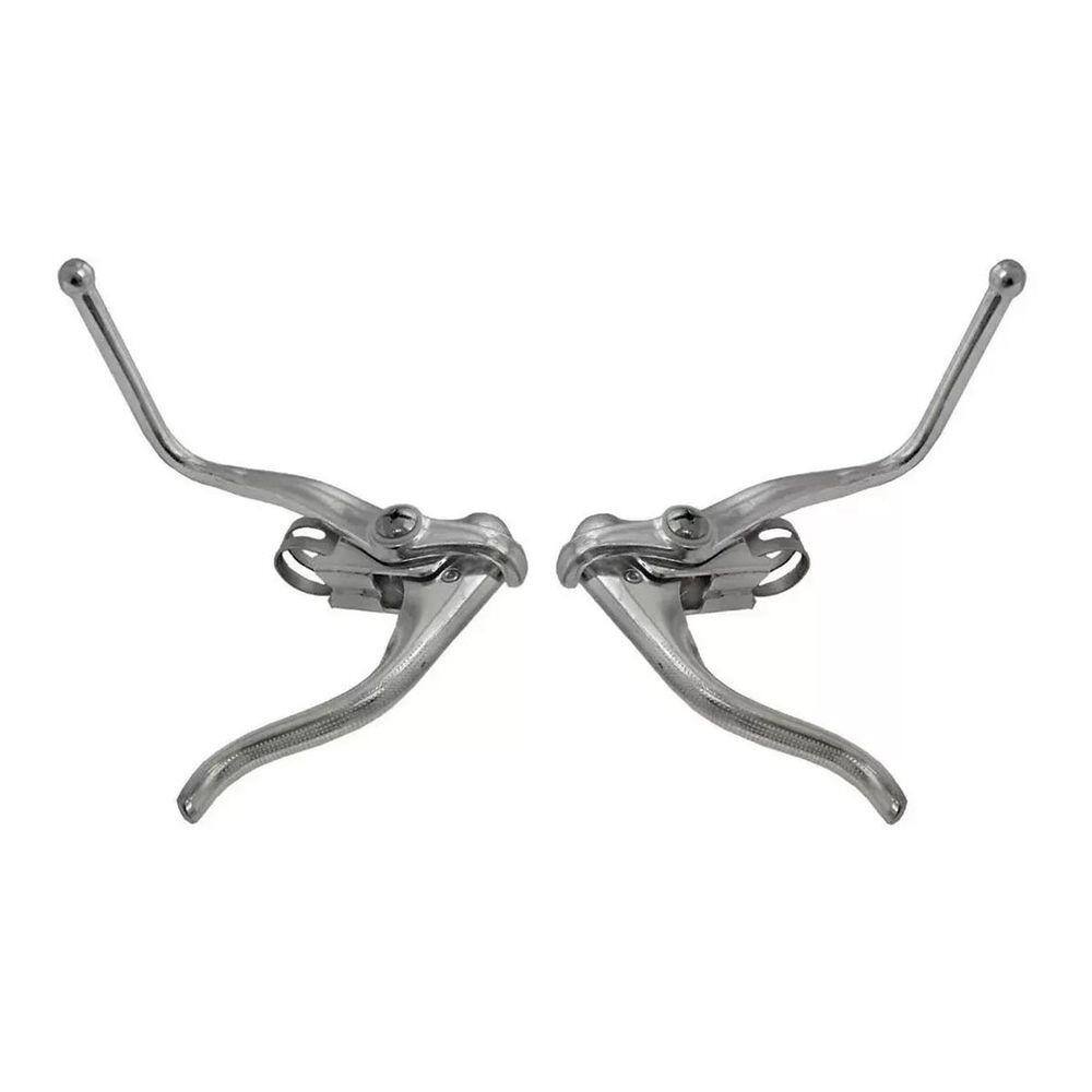 Manete De Freio Dupla Caloi 10 Aluminio Polido Vanguard Par