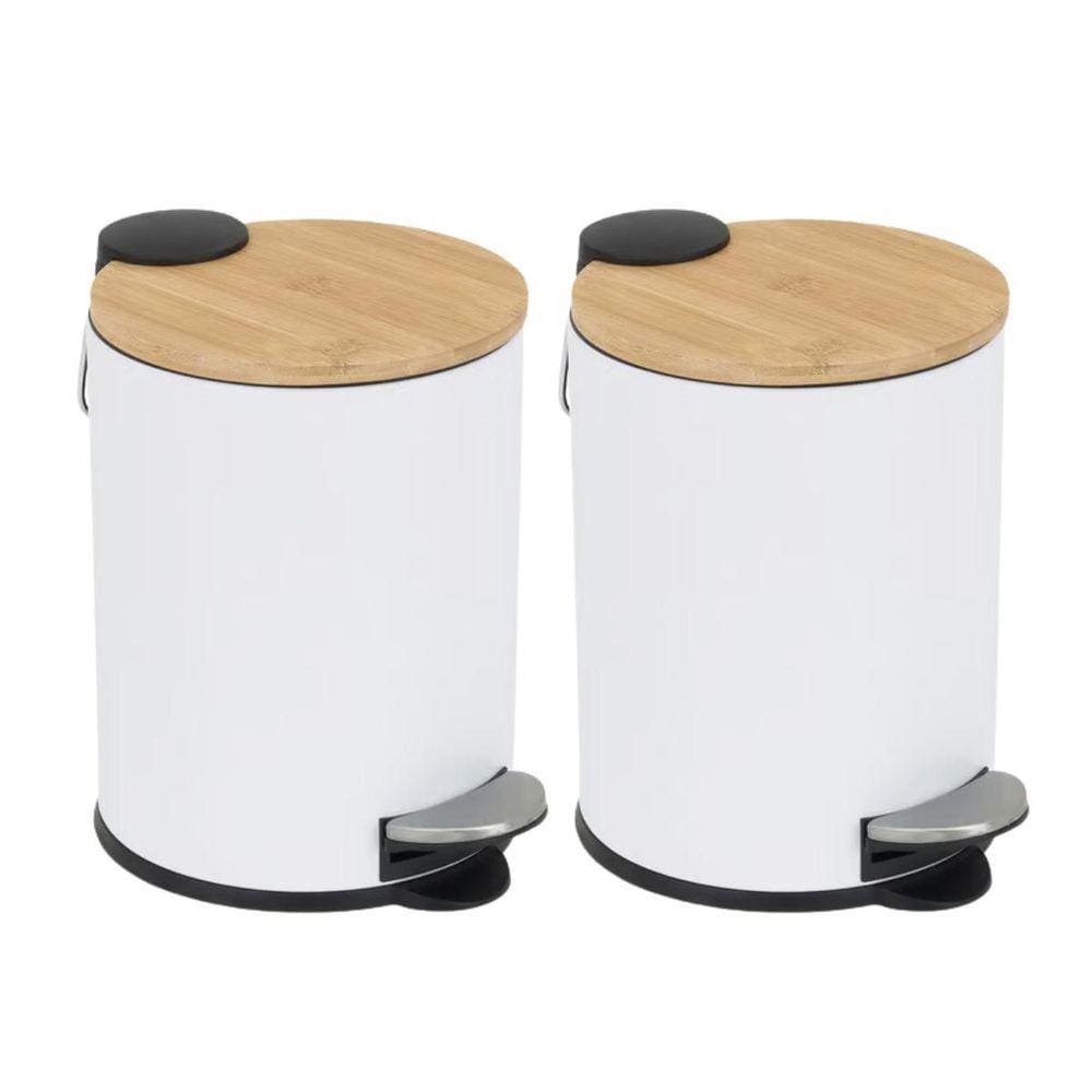 Lixeira Bambu 3L - Ferro Resistente e Pedal