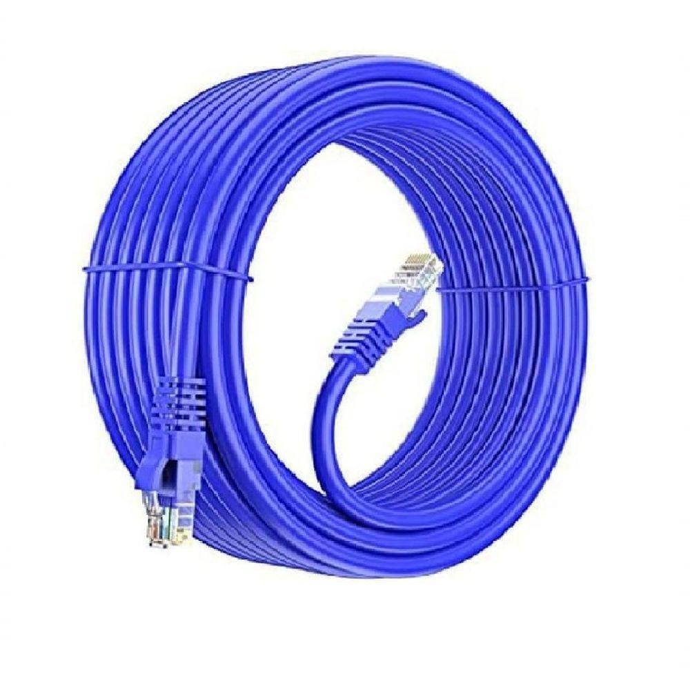 Cabo De Rede Plus Cable Pc Eth5e Patch Cord Cat5e Azul 30 Metros