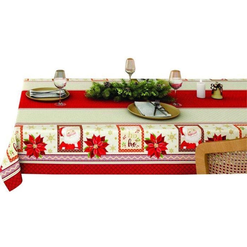 Toalha De Mesa Pop Retangular Estampada Natal 1,40X 2,10 M