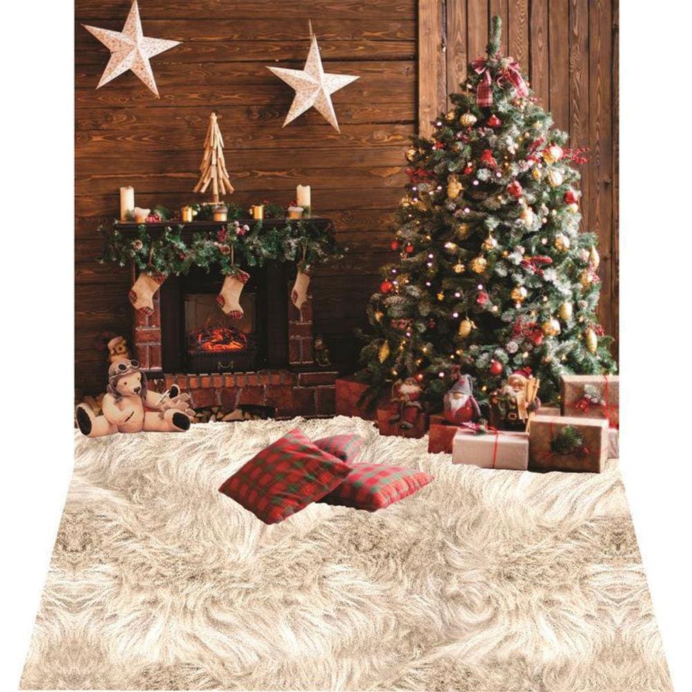 Fundo Fotográfico Newborn Em Tecido Natal 1,50X2,50