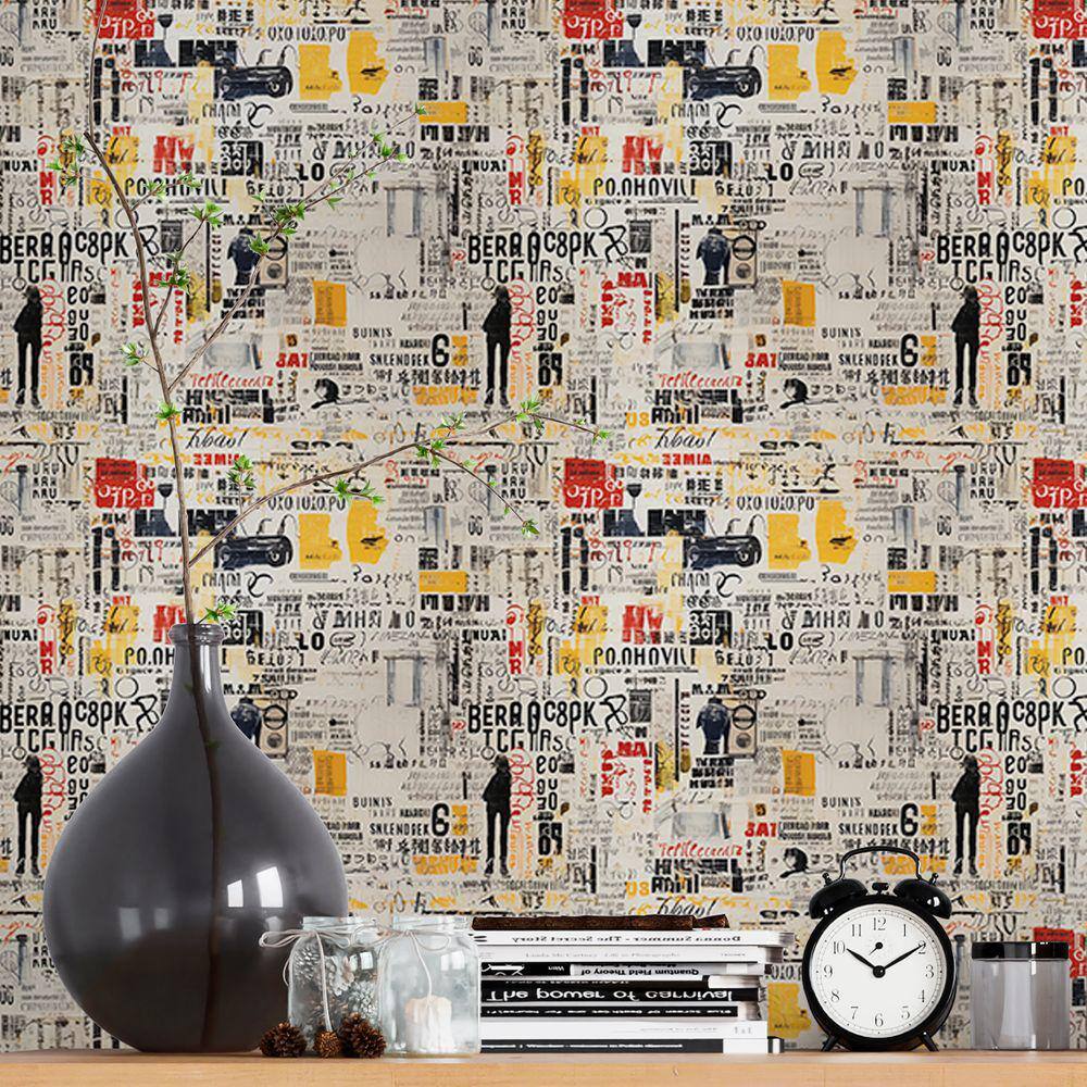 Papel de Parede Auto adesivo Colagem vintage decorativa viníl lavável Quarto Sala Cozinha 12m