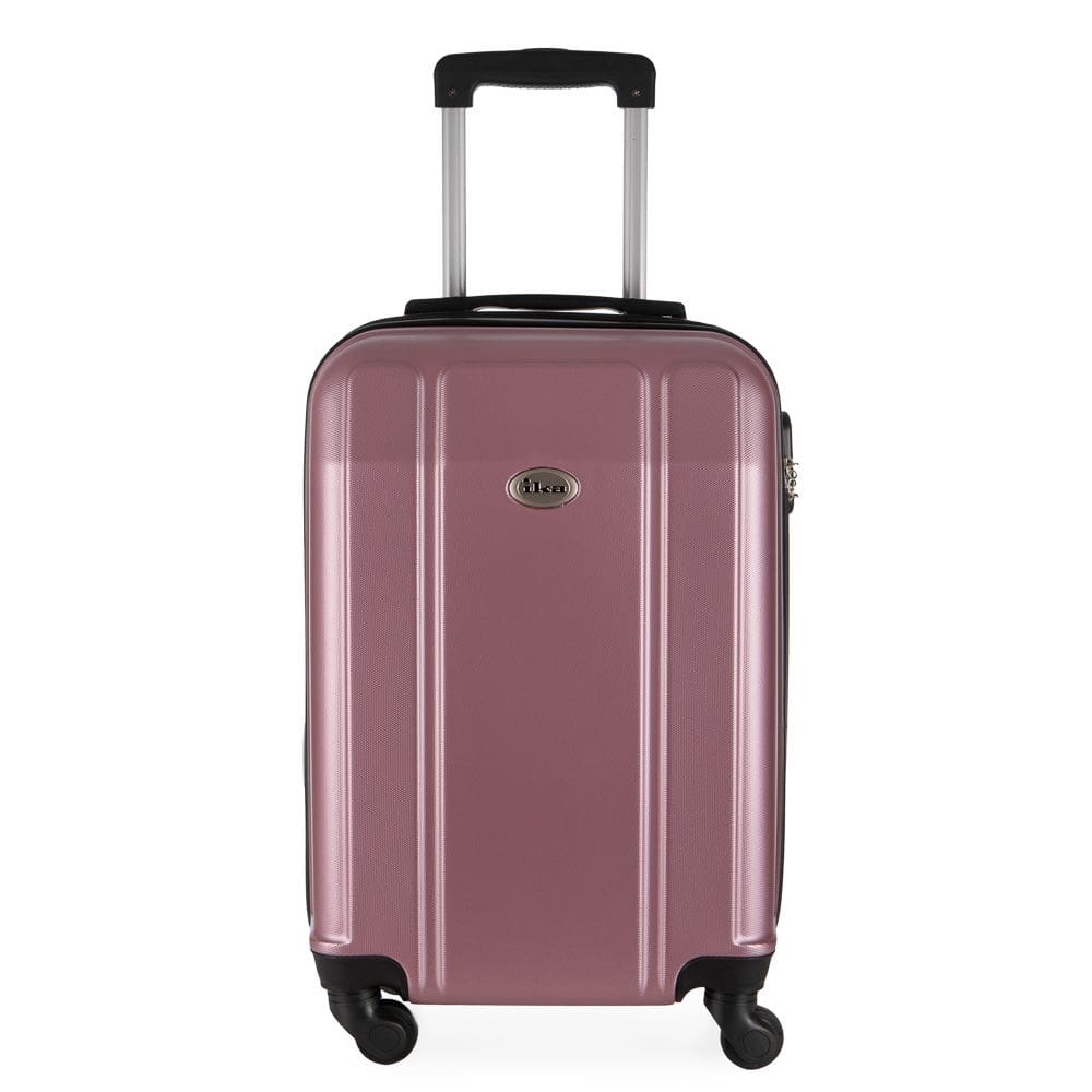 Mala de Bordo Abs para Viagem Ika Continental Cadeado Embutido Rodas 360 Rosê Tam Pp