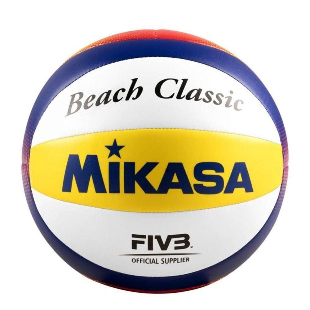 Bola Oficial De Vôlei De Praia Bv552c Beach Classic Mikasa Cor Branco-amarelo-azul