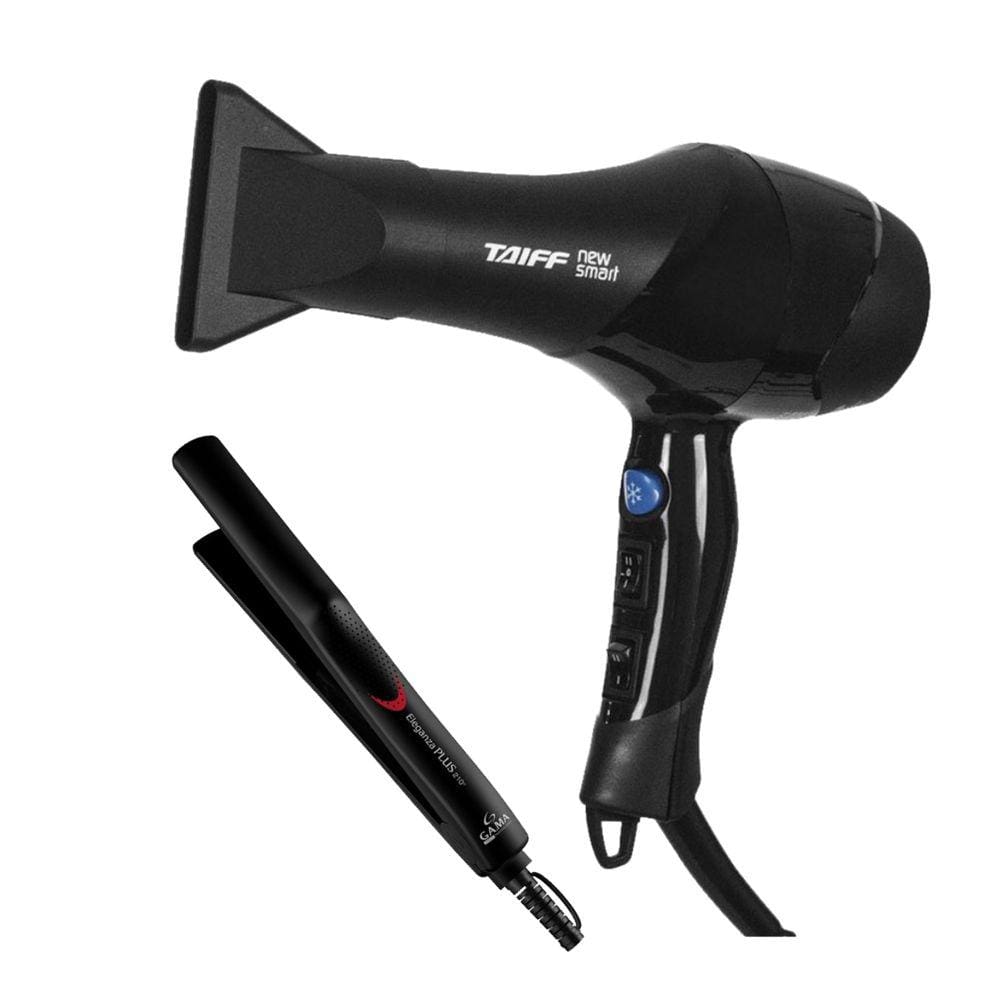 Kit - Secador Taiff Prof. New Smart 1700W 220V + Prancha Gama Eleganza Plus 210ºc - Biv