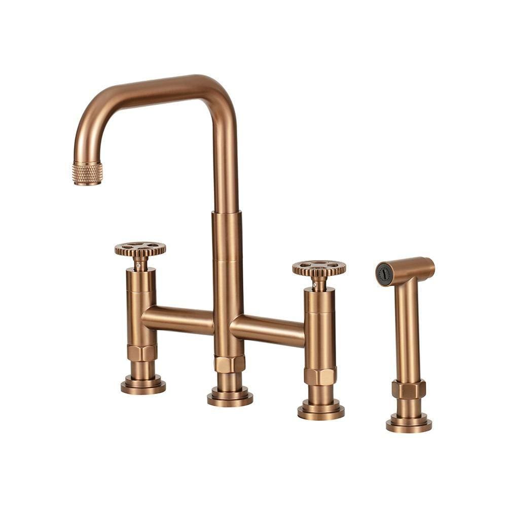 Torneira Para Cozinha Gourmet Misturador Extensível Duplo Comando Aço Inox 304 Jutaí Pingoo.casa - Dourado Rose