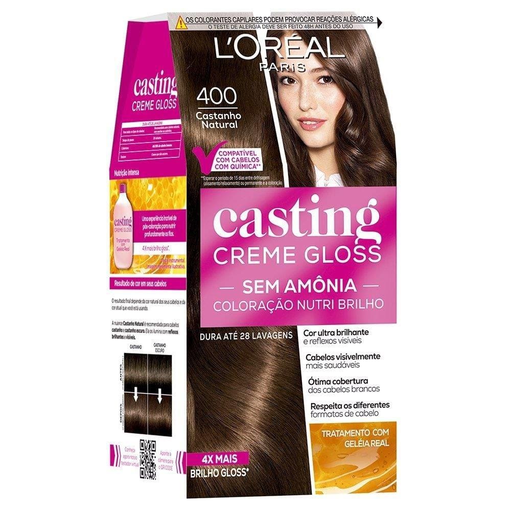 Tintura Casting Creme Gloss 400 Castanho Natural - L`oréal