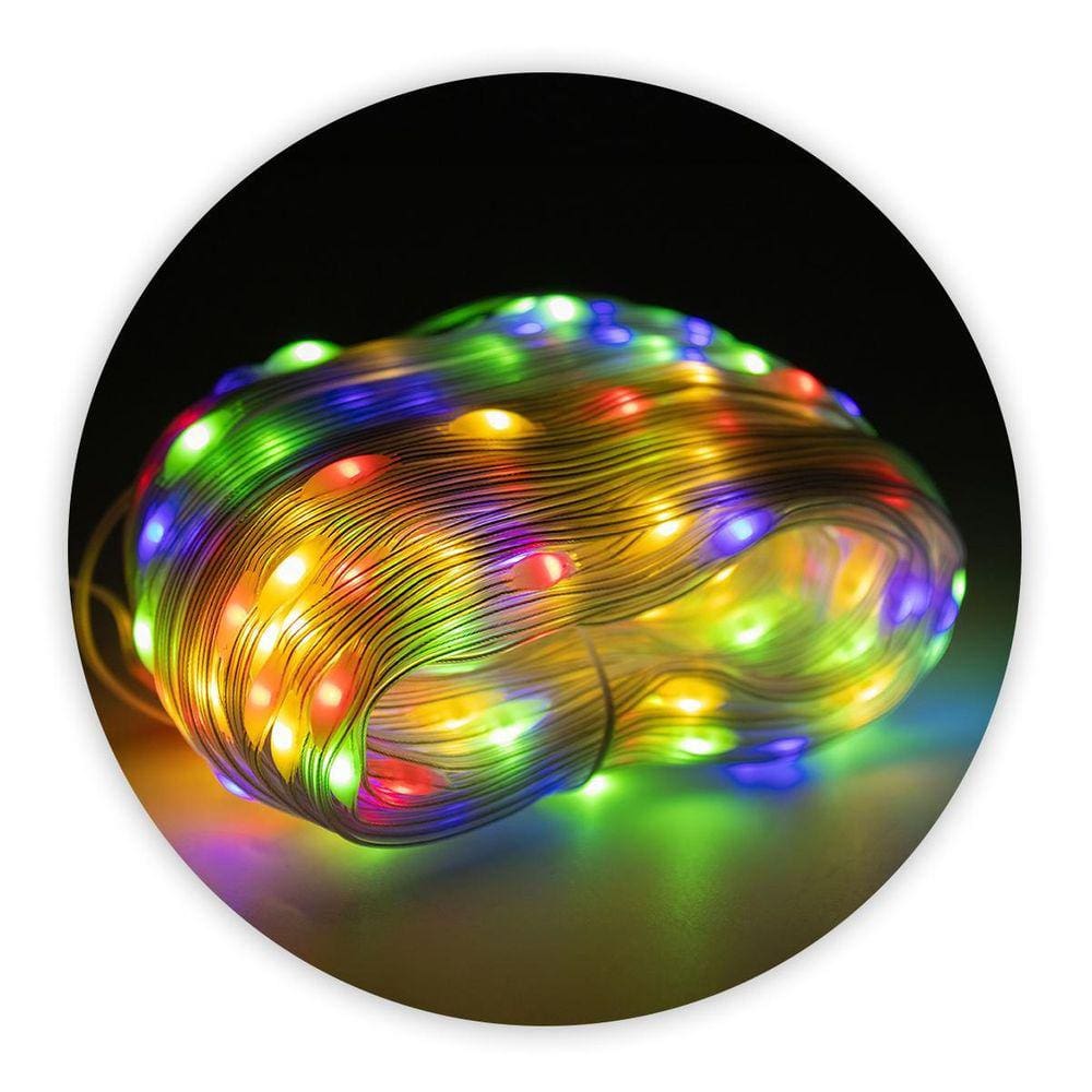 Led Pisca Linha 30m 8 Modos Tomada Colorido 110V