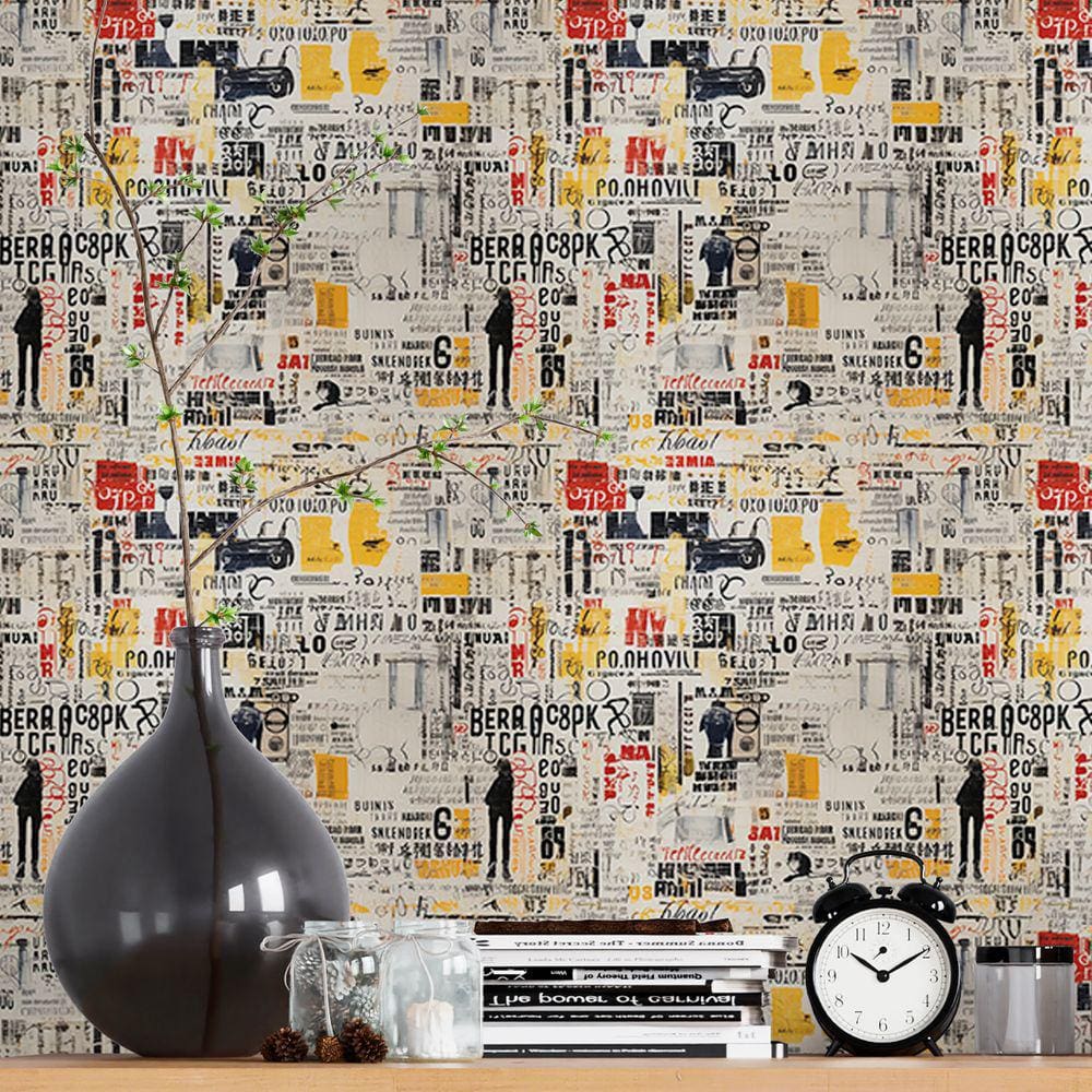 Papel de Parede Auto adesivo Colagem vintage decorativa viníl lavável Quarto Sala Cozinha 18m
