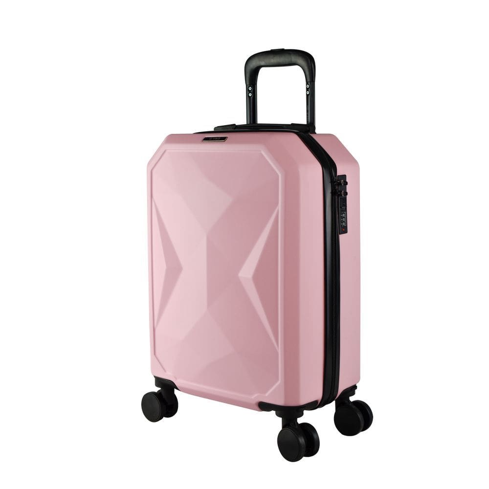 Mala de Bordo Abs para Viagem Yins Angle 21162 Cadeado Integrado Rodas Giro 360 Rosa