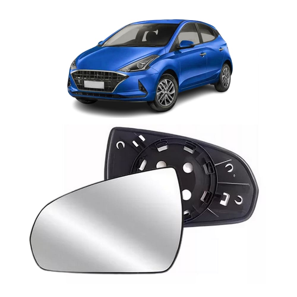 Lente Vidro Retrovisor Hyundai Hb20 21/... Motorista