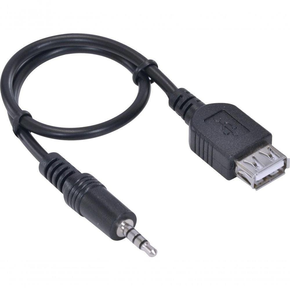 Cabo P2 3 Vias X Usb Fêmea 30 Cm Ps2usbf-30