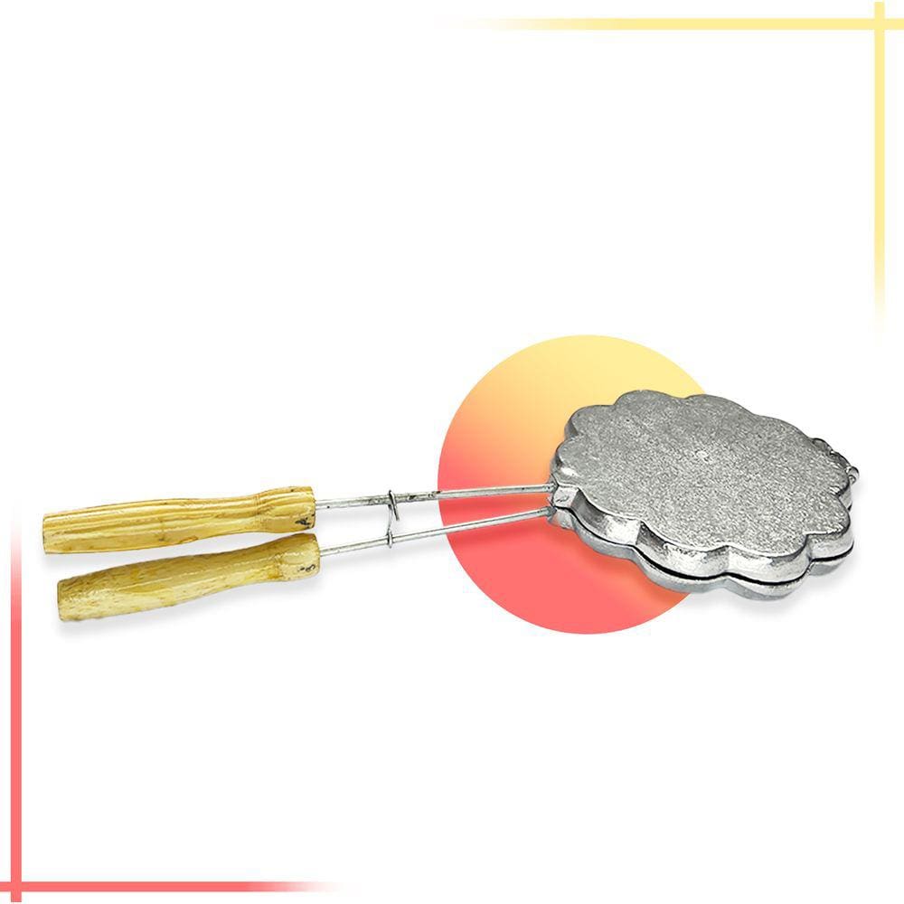 Sanduicheira Forma Flor de Waffle Crepe Para Fazer No Fogão