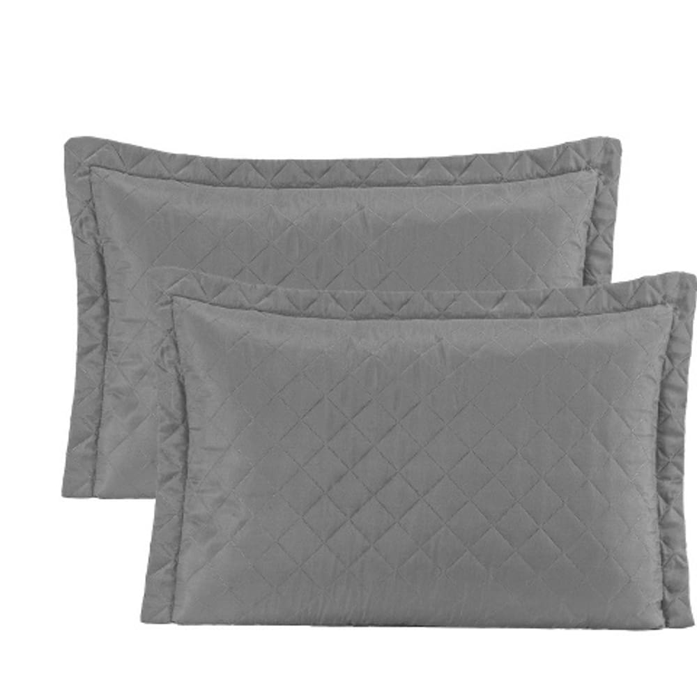 Porta Travesseiro Ultrassônico Slim 50x70 cm Cinza Escuro - Appel