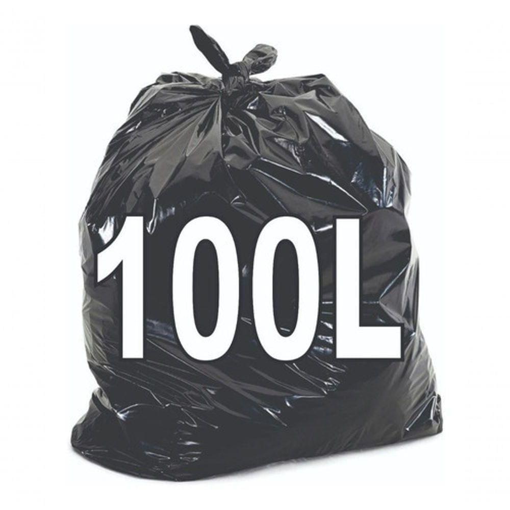 Kit Saco De Lixo 100 Litros Resistente 100un