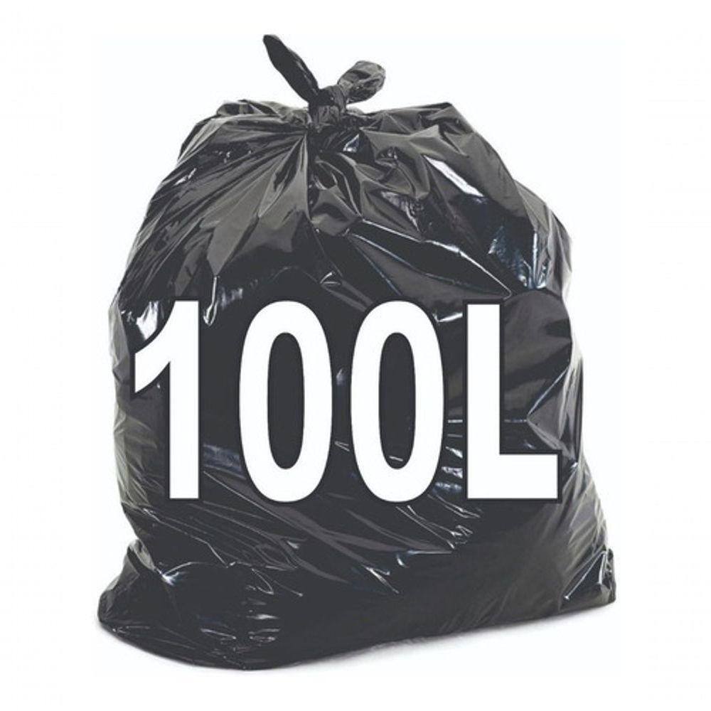 Kit Saco De Lixo 100 Litros Resistente 100un