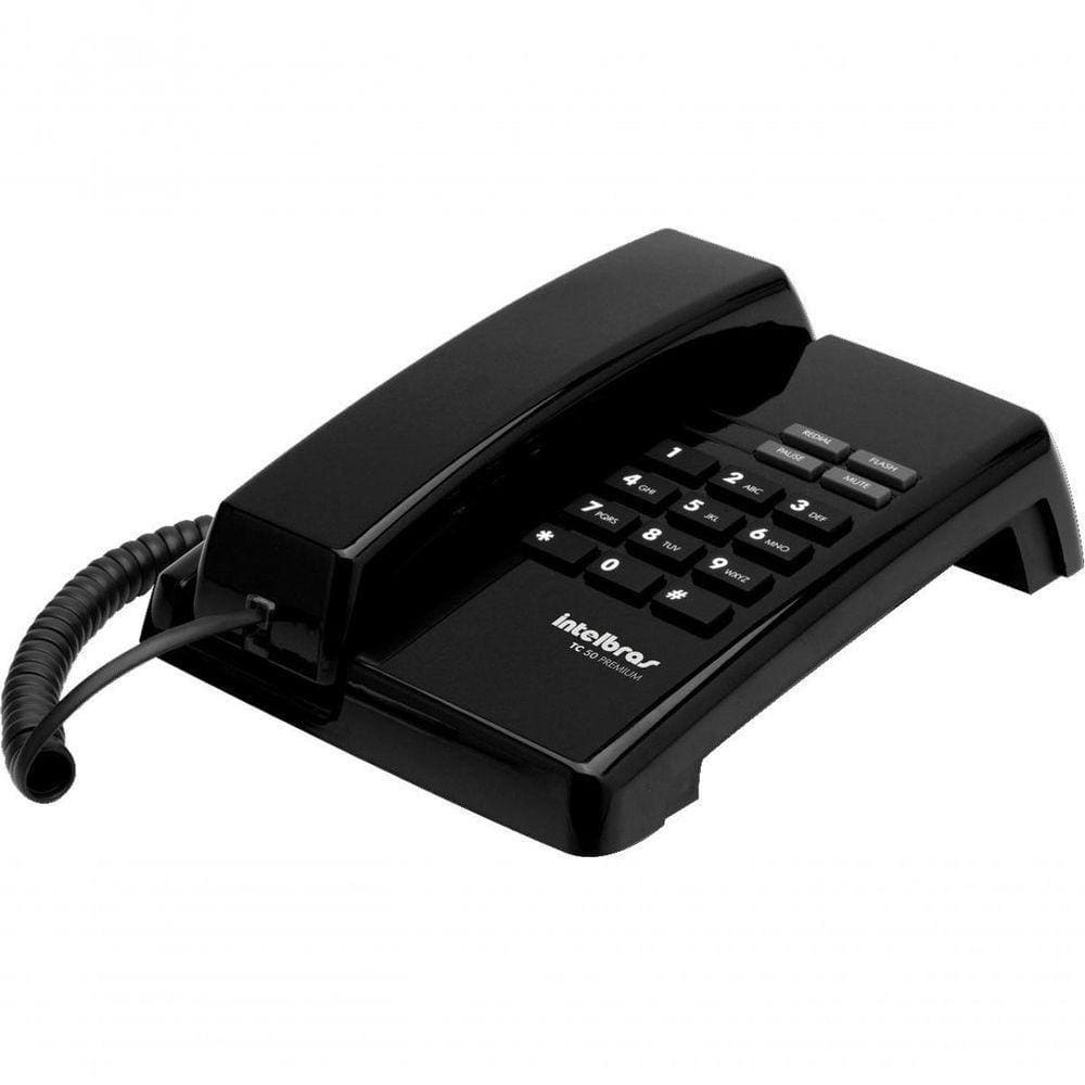 Telefone Tc50 Premium Preto Função Flash, Redial, Pause E Mute 4080086