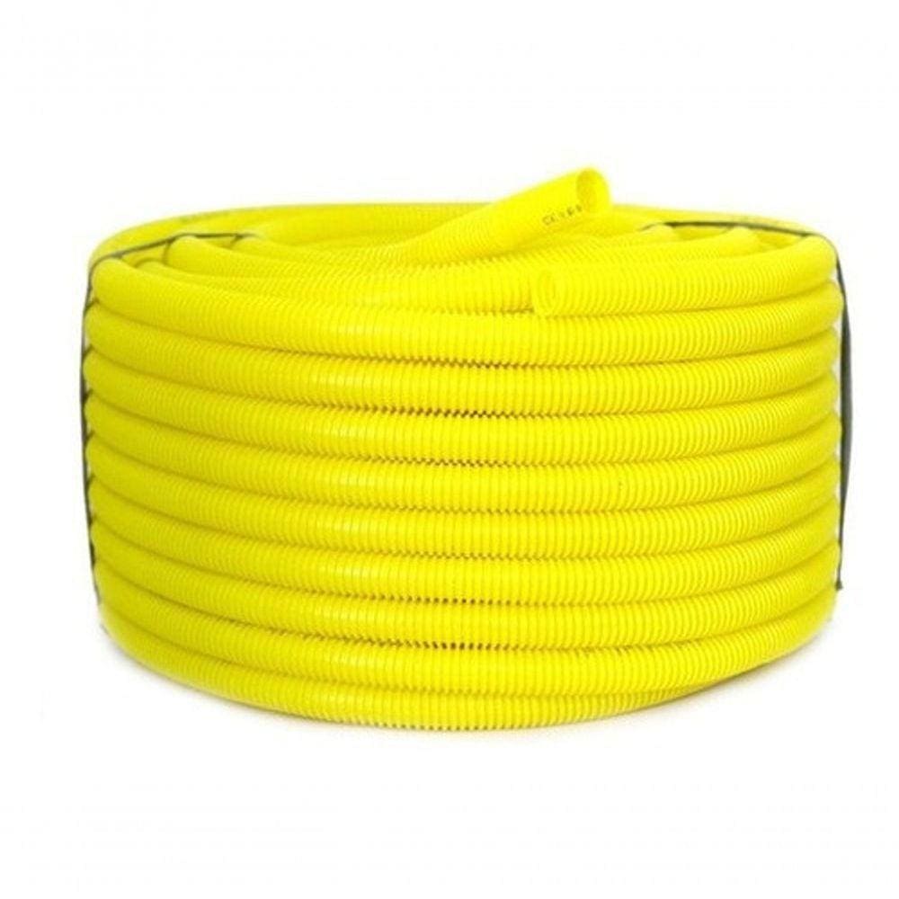 Conduíte Corrugado 3-4 - Rolo Com 50mts Amarelo