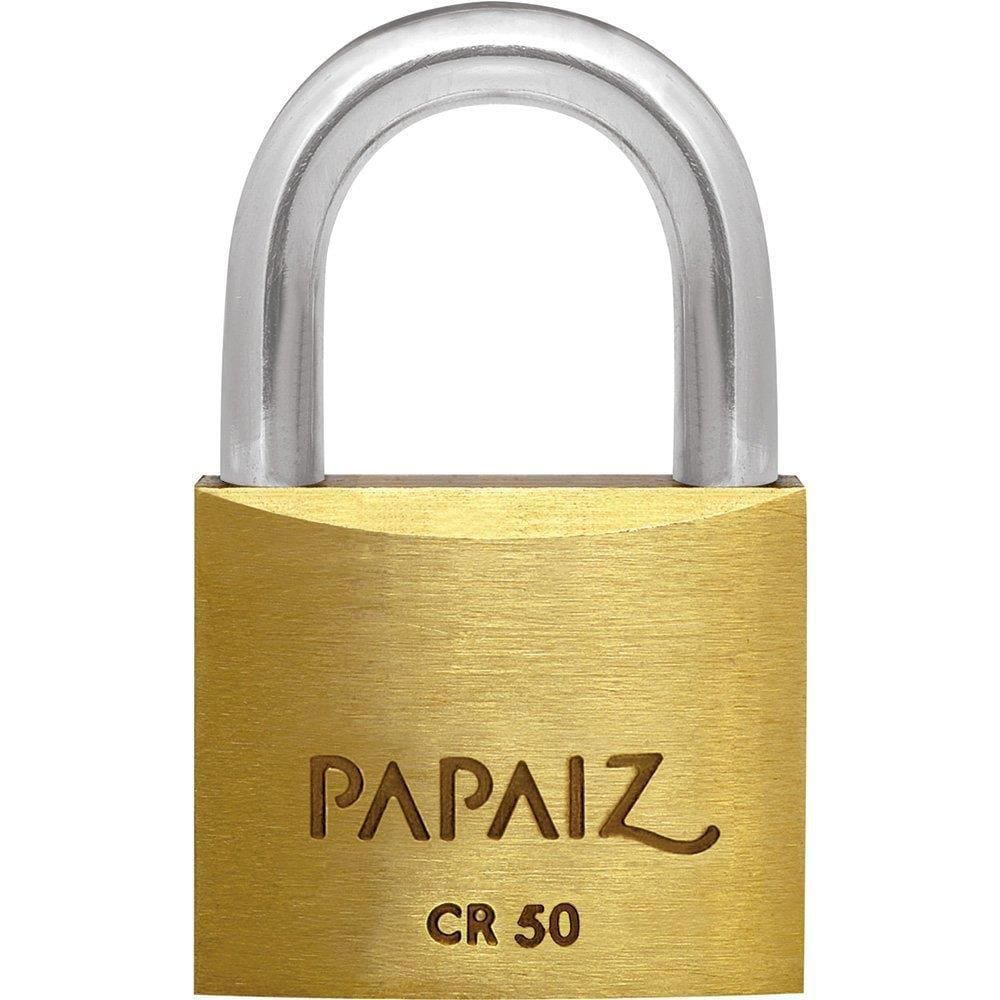 Cadeado Papaiz 50mm - Embalagem Flow Pack com 5 Unidades