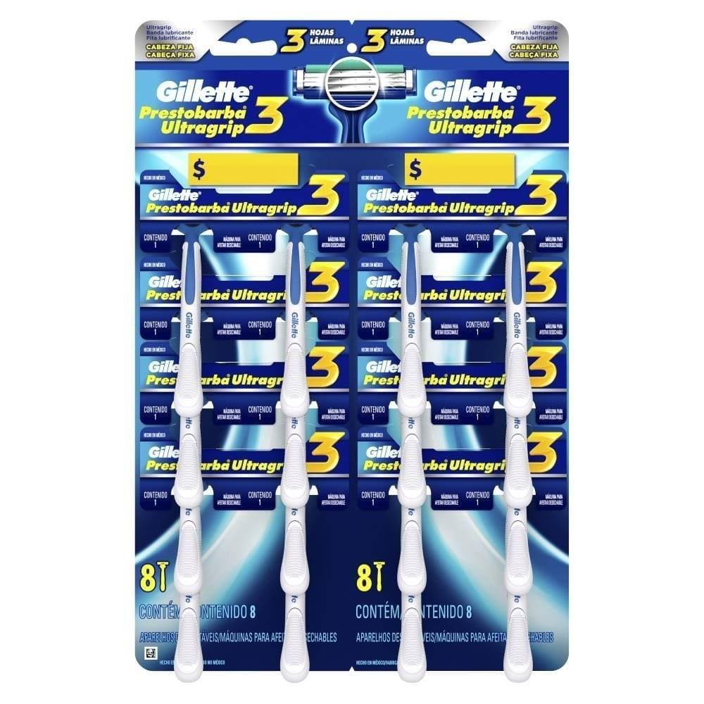 Aparelho Prestobarba Ultragrip 3 - 2 Embalagens com 8 Unidades
