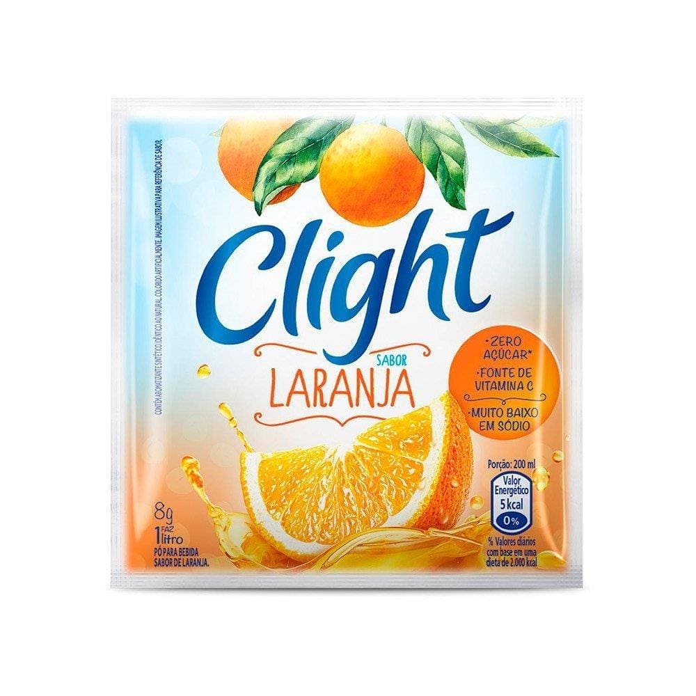 Refresco em Pó Clight Laranja 8g Display com 15 Unidades