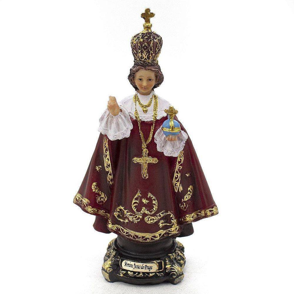 Imagem Menino Jesus de Praga Importada Resina 22 cm