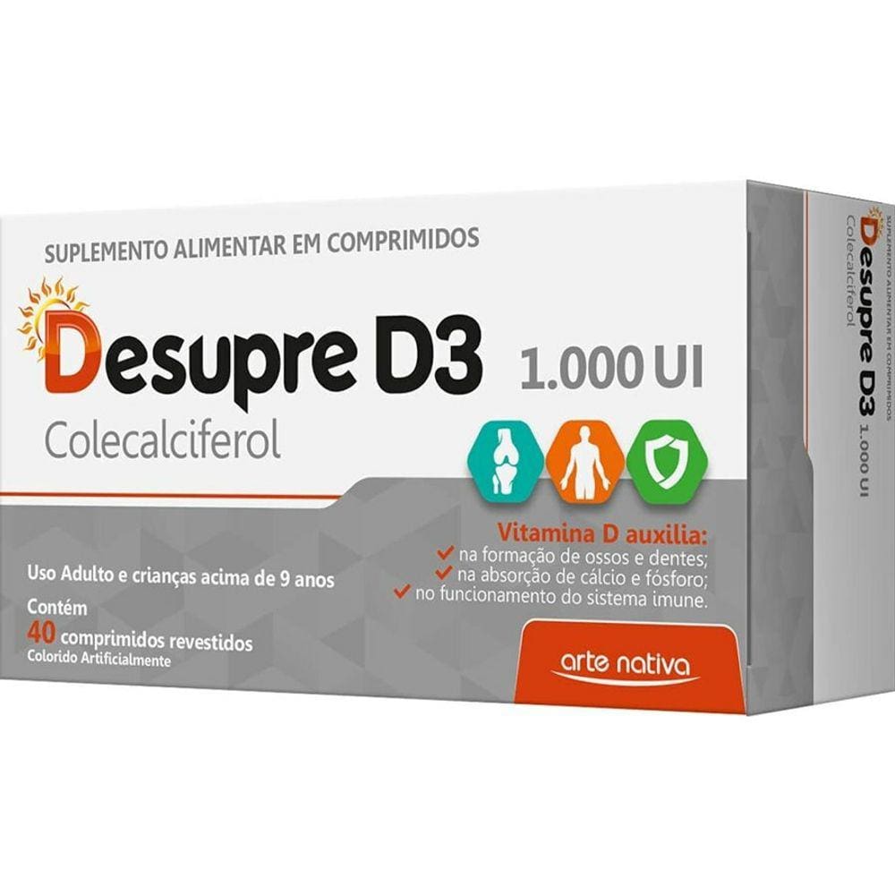 Vitamina D3 1.000Ui Cx/ 40 Cprev(Desupre)