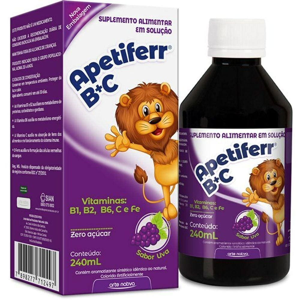 Vitamina B+C Uva 240Ml  (Apetiferr)
